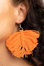 Load image into Gallery viewer, Macrame Mamba - Orange Earrings
