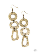 Load image into Gallery viewer, Prehistoric Prowl - Brass Earrings
