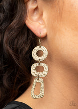 Load image into Gallery viewer, Prehistoric Prowl - Brass Earrings
