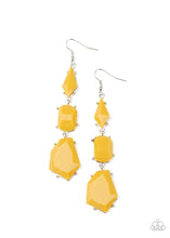 Load image into Gallery viewer, Geo Getaway - Yellow earrings - Paparazzi
