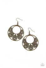 Load image into Gallery viewer, Petal Promenade - Brass Earrings - Hoop
