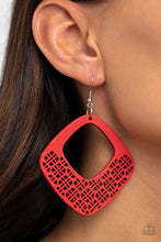 Load image into Gallery viewer, WOOD You Rather - Red Earrings - Paparazzi
