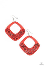 Load image into Gallery viewer, WOOD You Rather - Red Earrings - Paparazzi
