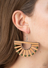 Load image into Gallery viewer, Wooden Wonderland - Green Earrings
