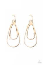 Load image into Gallery viewer, Droppin Drama - Gold Earrings -Hoop- Paparazzi
