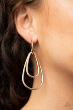 Load image into Gallery viewer, Droppin Drama - Gold Earrings -Hoop- Paparazzi
