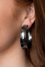 Load image into Gallery viewer, Fearlessly Flared - Black Earrings - Hoop
