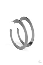 Load image into Gallery viewer, The Inside Track - Black Earrings- Hoop
