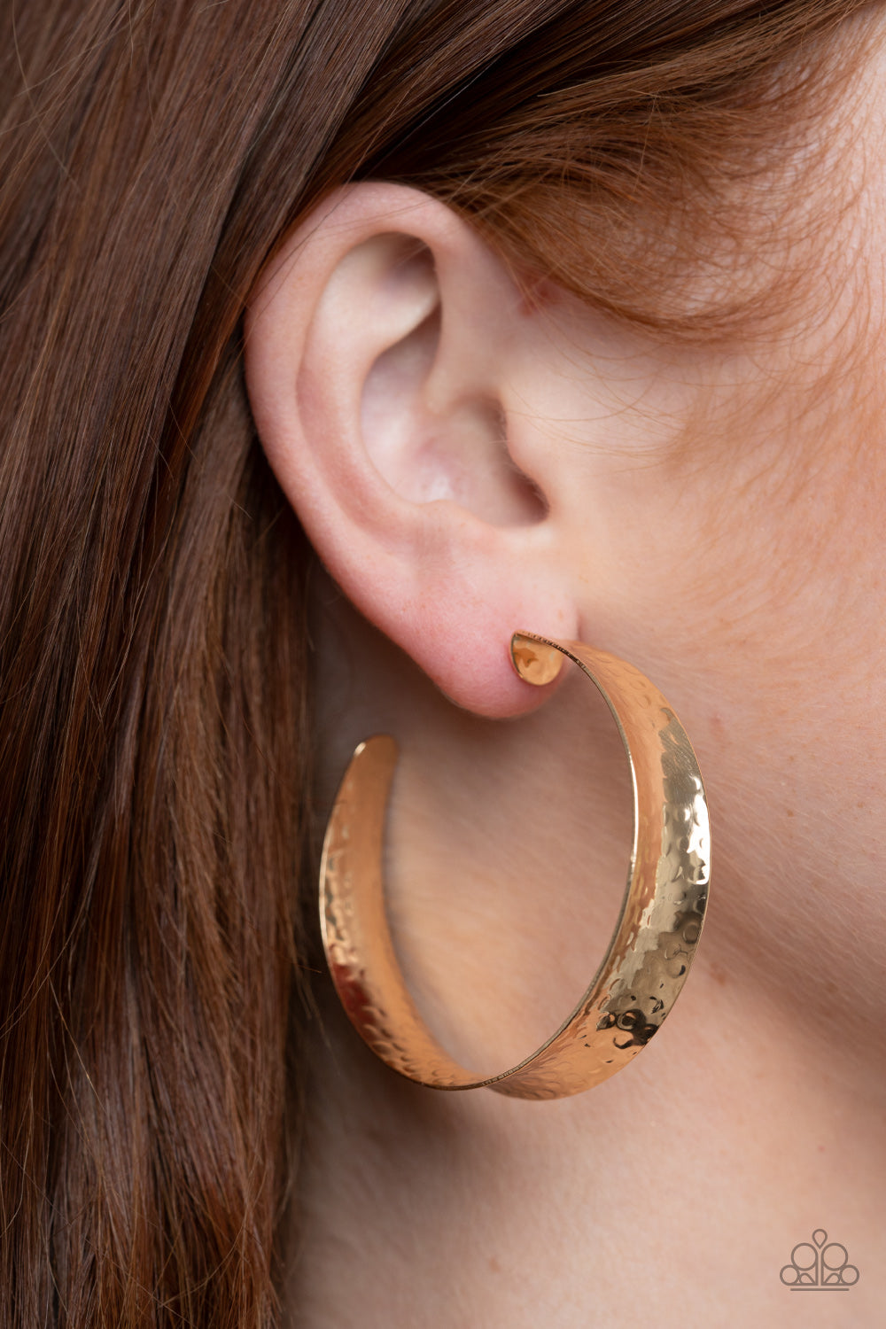 Fearlessly Flared - Gold Earrings - Hoop
