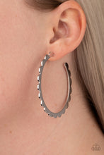 Load image into Gallery viewer, Radiant Ridges - Silver Earrings - Hoop

