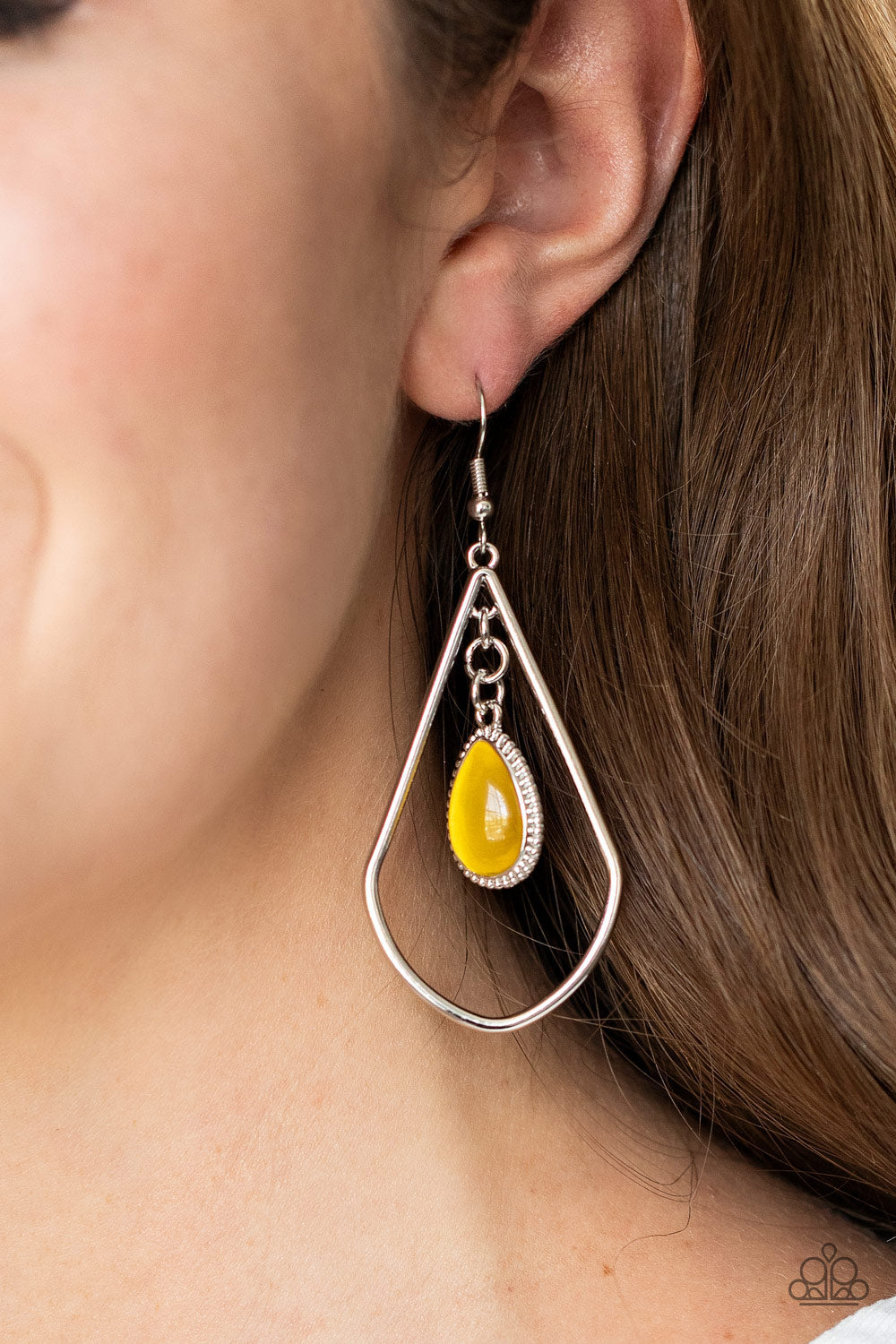 Ethereal Elegance - Yellow Earrings - Paparazzi