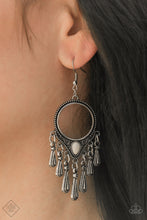 Load image into Gallery viewer, Ranger Rhythm - White Earrings - Hoop- Fashion Fix
