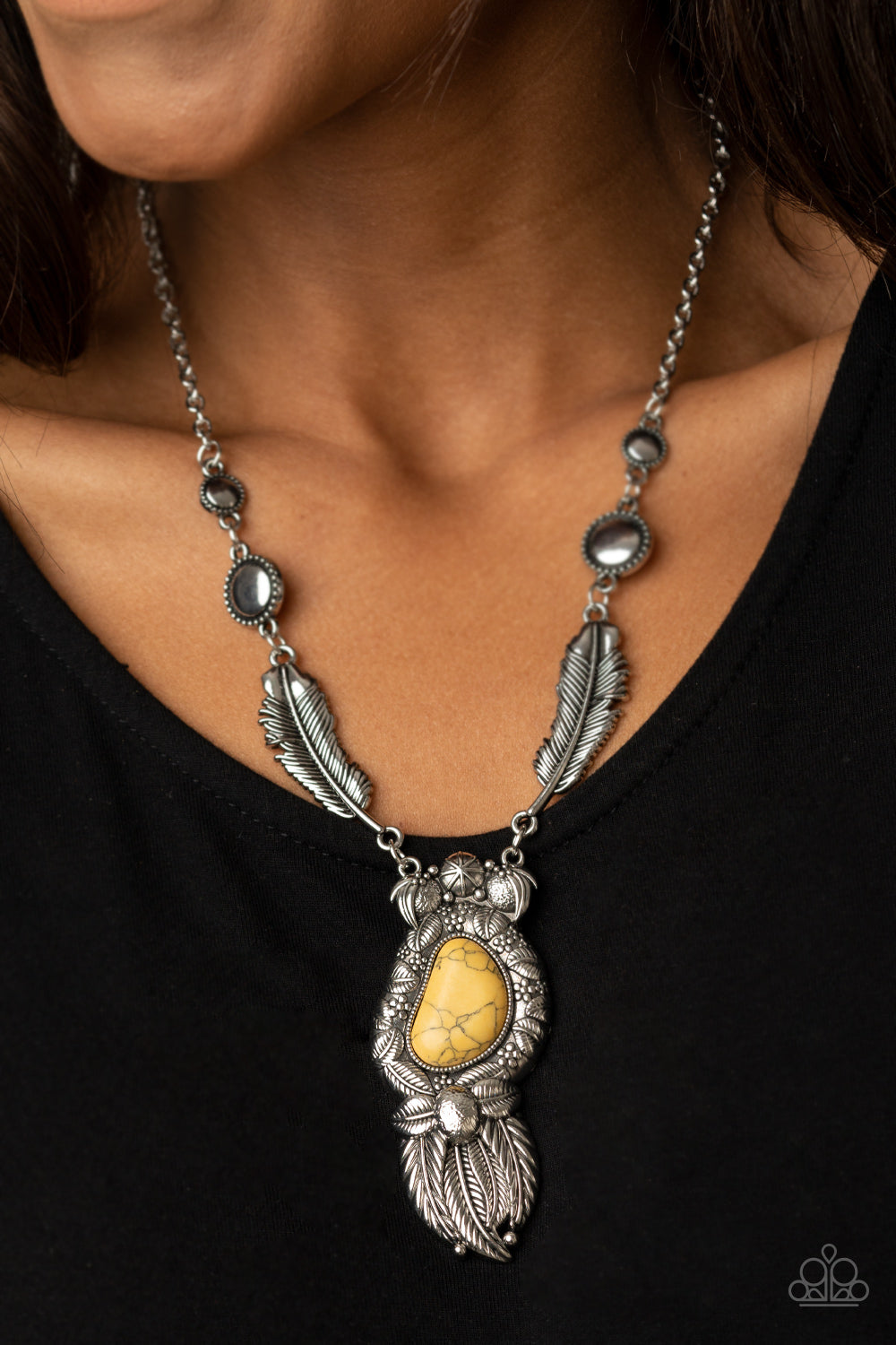 Ruler of The Roost - Yellow Necklace - Paparazzi