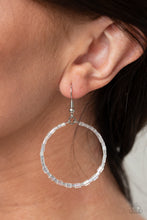 Load image into Gallery viewer, Colorfully Curvy - White Earrings - Hoop
