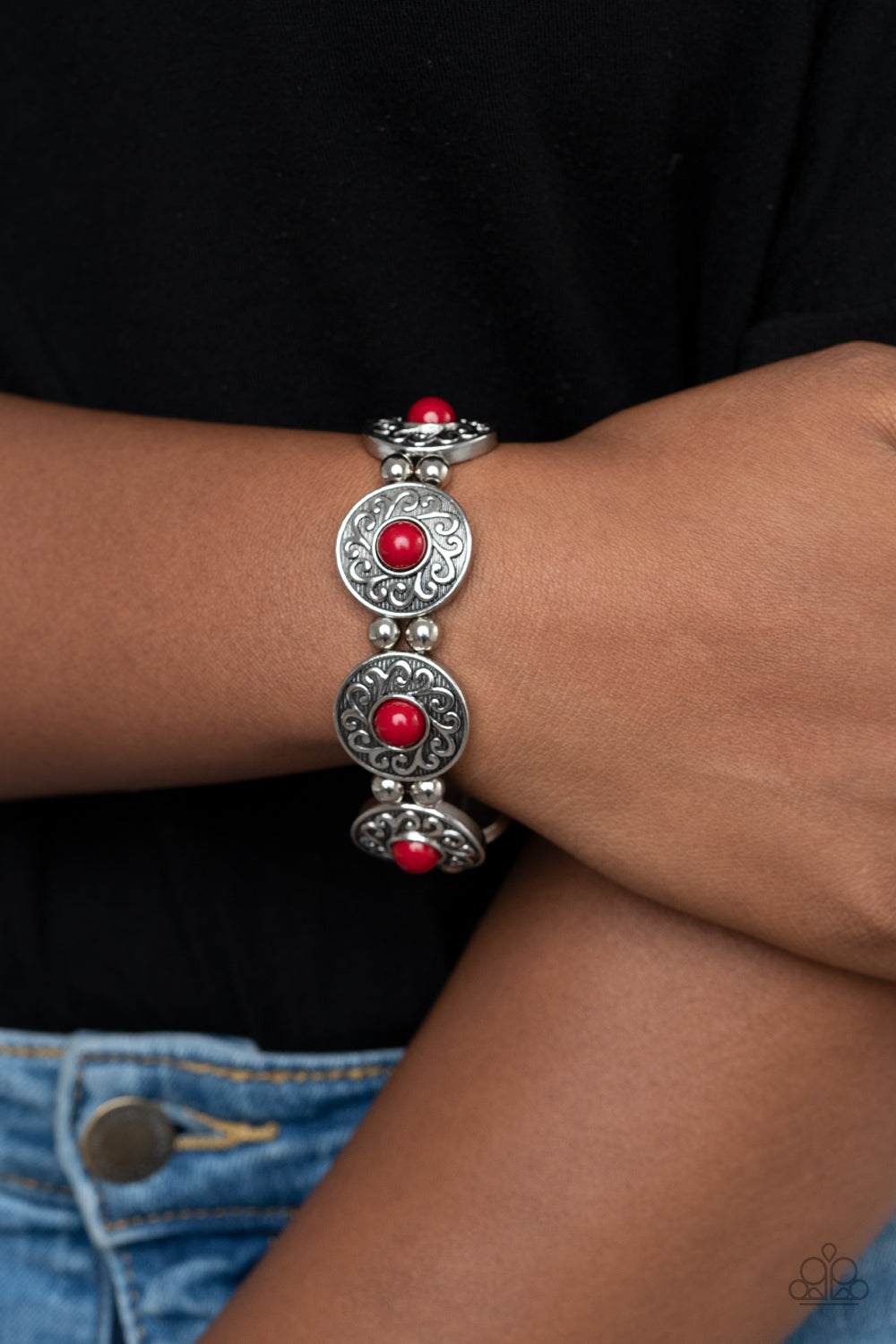 Flirty Finery - Red Bracelet