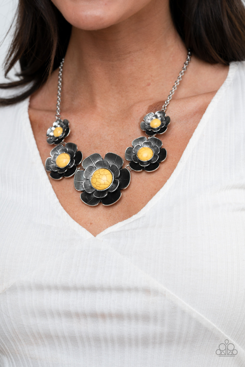 Bountiful Badlands - Yellow Necklace - Paparazzi