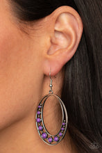 Load image into Gallery viewer, Crescent Cove - Purple Earrings - Hoop
