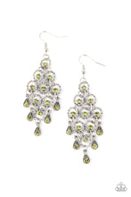 Load image into Gallery viewer, Chandelier Cameo - Green Earrings - Paparazzi
