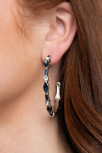 Load image into Gallery viewer, There Goes The Neighborhood - Blue Earrings - Hoop
