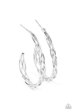 Load image into Gallery viewer, Twisted Tango - Silver Earrings - Paparazzi- Hoop
