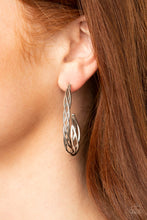 Load image into Gallery viewer, Twisted Tango - Silver Earrings - Paparazzi- Hoop
