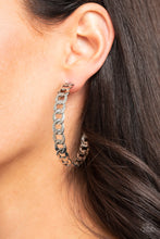 Load image into Gallery viewer, Climate CHAINge - Hoop- Silver Earrings
