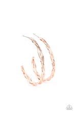 Load image into Gallery viewer, Twisted Tango - Rose Gold Earrings- Hoop
