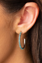 Load image into Gallery viewer, Dont Think Twice - Blue Earrings - Hoop
