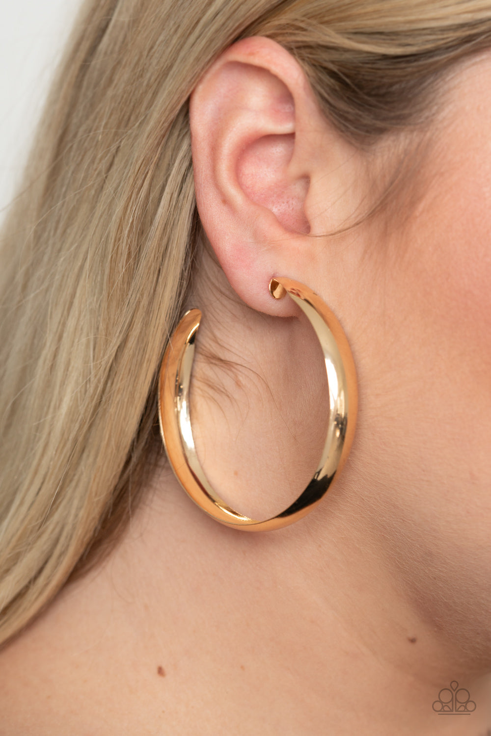 BEVEL In It - Gold Earrings - Hoop