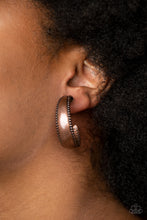 Load image into Gallery viewer, Burnished Benevolence - Copper Earrings - Hoop
