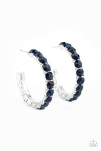 Load image into Gallery viewer, CLASSY is in Session - Blue Earrings - Hoop- Paparazzi
