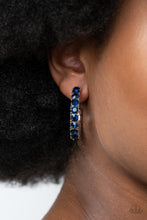 Load image into Gallery viewer, CLASSY is in Session - Blue Earrings - Hoop- Paparazzi
