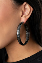 Load image into Gallery viewer, Check Out These Curves - Hoop- Black Earrings - Hoop
