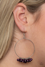 Load image into Gallery viewer, Things Are Looking UPSCALE - Purple Earrings  - Hoop- Paparazzi
