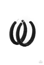Load image into Gallery viewer, TWINE and Dine - Black Earrings - Hoop - Paparazzi
