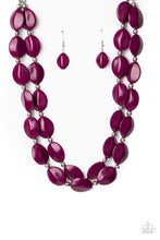 Load image into Gallery viewer, Two-Story Stunner - Purple Necklace
