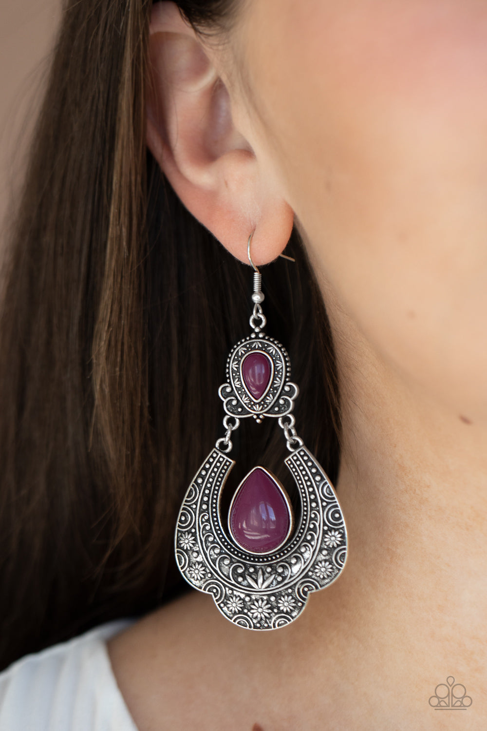 Rise and Roam - Purple Earrings - Paparazzi