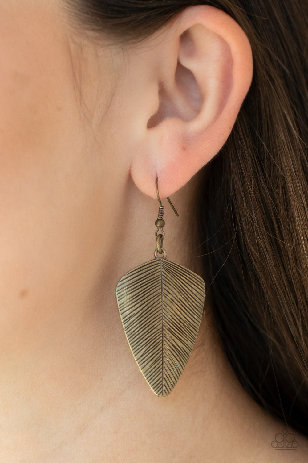 One Of The Flock - Brass Earrings