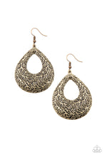 Load image into Gallery viewer, Flirtatiously Flourishing - Brass Earrings
