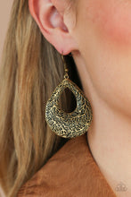 Load image into Gallery viewer, Flirtatiously Flourishing - Brass Earrings
