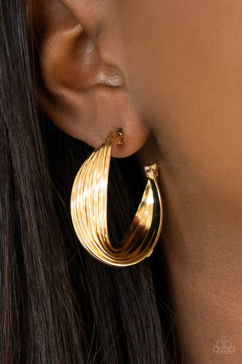 Curves In All The Right Places - Gold Earrings - Hoop