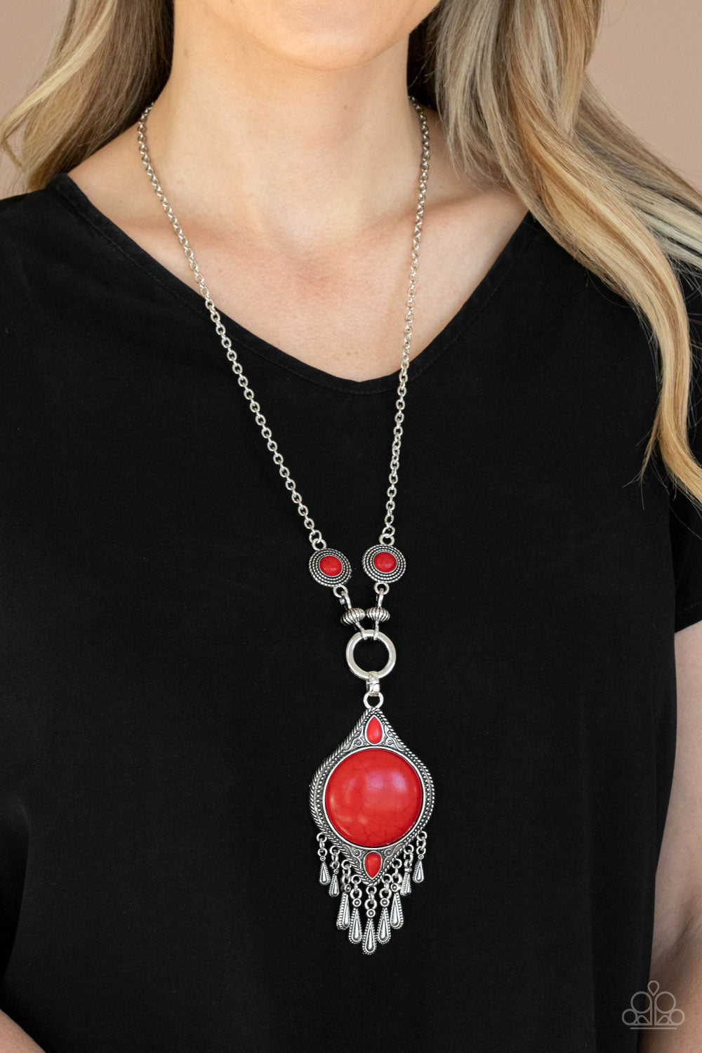 Majestic Mountaineer - Red Necklace