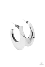 Load image into Gallery viewer, Going OVAL-board - Silver Earrings - Hoop
