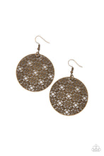 Load image into Gallery viewer, Metallic Mosaic - Brass Earrings - Hoop
