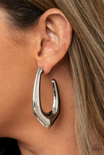 Load image into Gallery viewer, Find Your Anchor - Silver Earrings- Hoop
