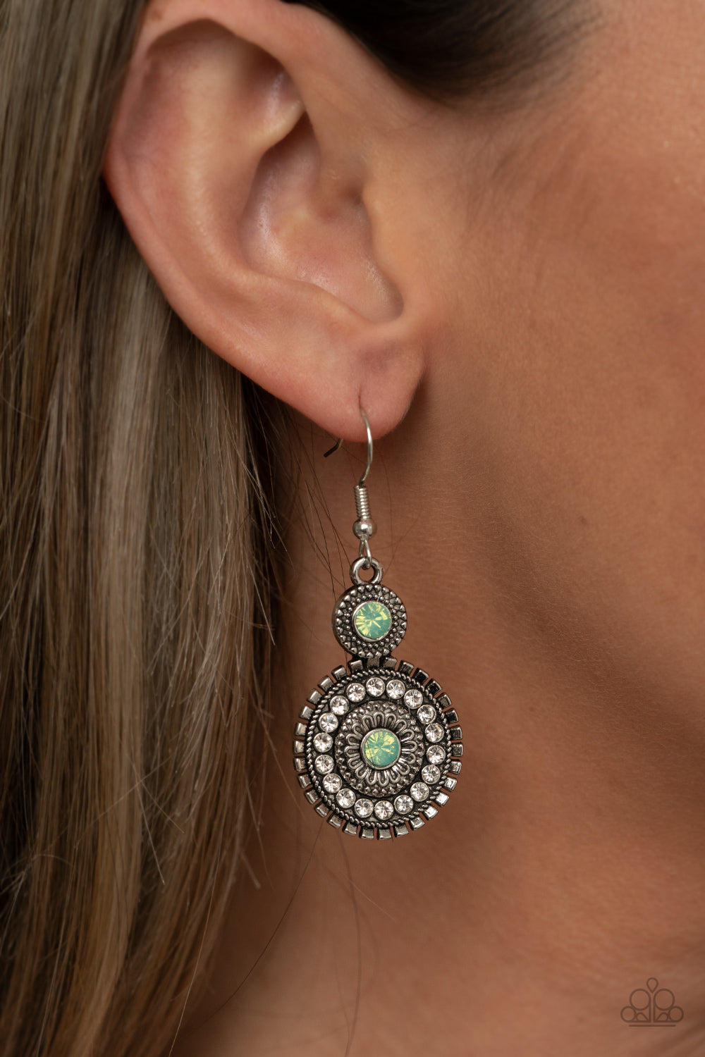 Opulent Outreach - Green Earrings