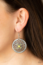 Load image into Gallery viewer, Mega Medallions - Yellow Earrings
