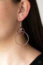 Load image into Gallery viewer, In An Orderly Fashion - Red Earrings - Hoop
