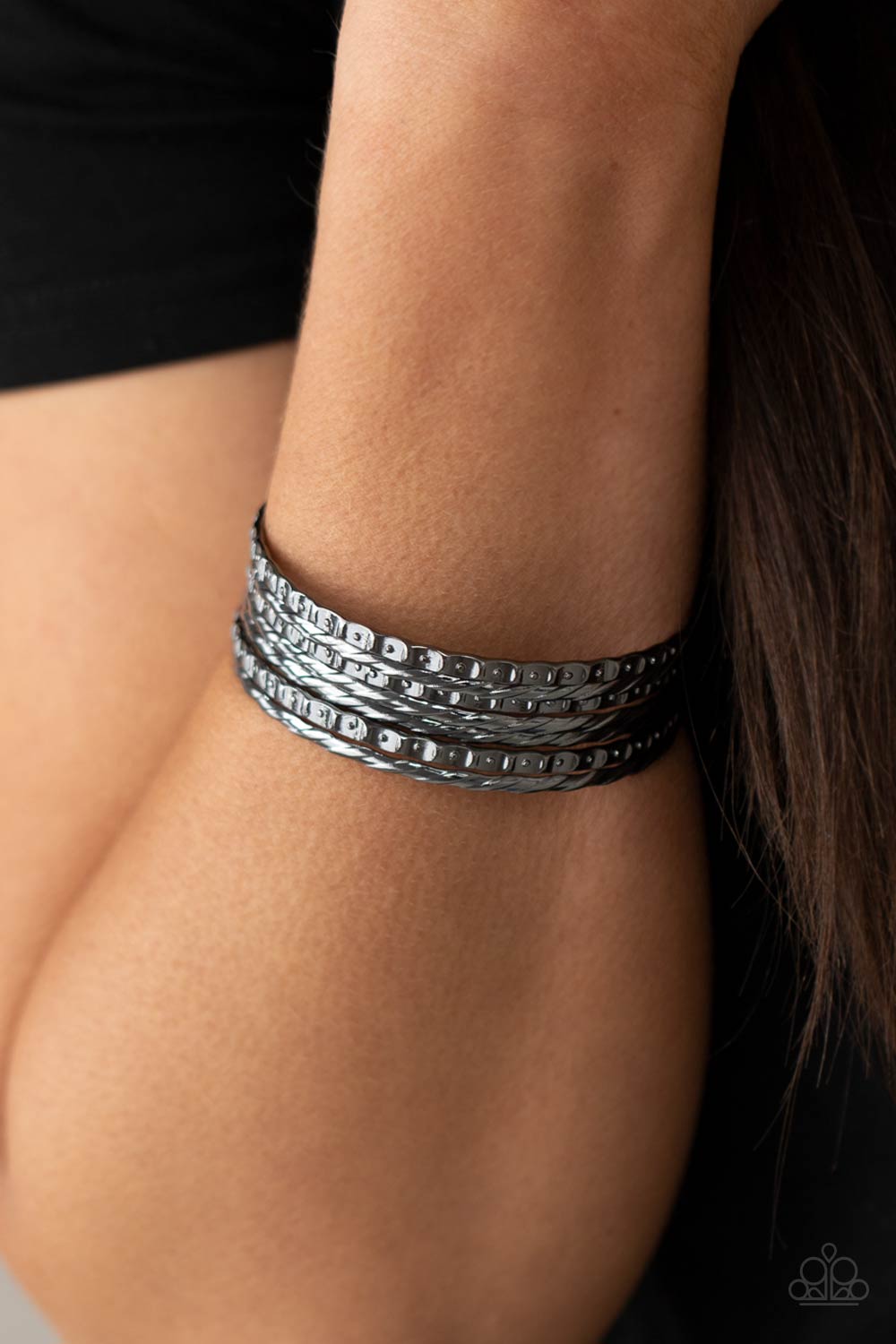 Back-To-Back Stacks - Black Bracelets