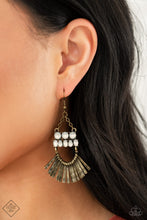 Load image into Gallery viewer, A FLARE For Fierceness - Brass Earrings- Fashion Fix
